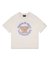 Women's Bear Friends Relax Crop Tee Cream Bule(FCC2TS386W)