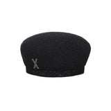 Epoxy Stud See Through Beret Black