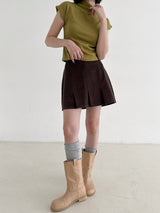 フラットミニスカート/Flat mini skirt (4color)