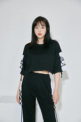 ストリングショートスリーブクロップTシャツ / (9068) XX String Short Sleeve Crop Tee