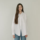OVERSIZED LOGO SHIRT (WHITE) (6645972762742)