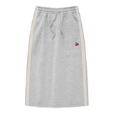 スモールチェリーミディスカート／SMALL CHERRY MIDI SKIRT [MELANGE GRAY]