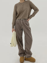 ピグコーデュロイワイドパンツ/No.3058 Pig corduroy wide pants (4color)