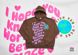 ウィッシュユーワーヒアフード / WISH YOU WERE HERE HOOD Brown