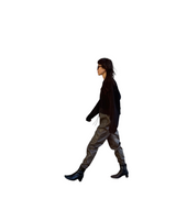 エンボスクロップドスウェット / Emboss Cropped Sweat-BLACK