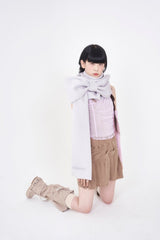 Ribbon Muffler_White Gray