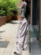 ショルダースリットリボンストラップクロップ半袖Tシャツ/Tino shoulder slit ribbon strap crop short sleeve T-shirt