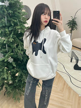 ブラックキャットフードTシャツ