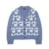 AQO BEAR PATTERN CARDIGAN (CROP ver) (6678330769526)