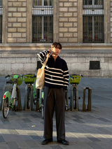 ASCLO Over Border Half Zip Up Knit (4color)