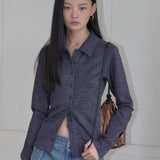 GLITTER SHIRT_DEEP NAVY