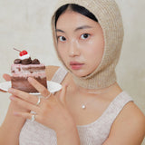パフィーダブルハートリング マットテクスチャー / puffy double heart ring matt texture.
