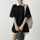 ハーモニーエンブロイダードカラーショートスリーブシャツ / Harmony embroidered collar short sleeve shirt