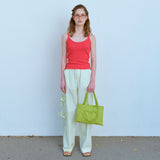 フリルハートミニバッグ / FRILL HEART MINI BAG, LIME PUNCH