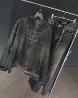 (UNISEX) インアワーウォッシングフードデニムジャケット