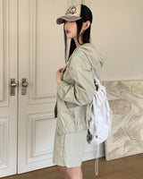 ナイロンストリングメッセンジャークロスビッグリュック/Shope Nylon String Messenger Cross Big Backpack