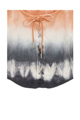 ダイドレースアップノースリーブ / DYED LACE-UP SLEEVELESS (ORANGE)