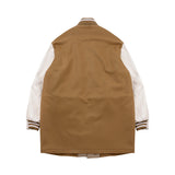 [UNISEX] Reversible Wool-Blend Varsity Coat (Brown) (6656669909110)