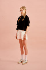 モノチェリークロップ丈ピケ／MONO CHERRY CROP PIQUE [BLACK]