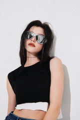 カッターノースリーブトップ/CUTTER SLEEVELESS TOP