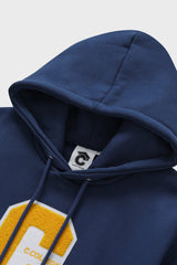 ミックスCワッペンパーカ・ネイビー［ユニセックス］/ Mix C Patch Unisex Vintage Navy Hoodie