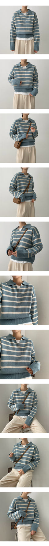 アティユニットカラーニットウェア / Atty Unit Price Collar Knitwear