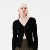 チェリーポップルクロップカーディガン / CHERRY POPPLE CROP CARDIGAN [BLACK]