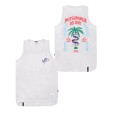 スネークロングスリーブレス / 22 SNAKE LONG SLEEVELESS WHITE MELANGE / BLACK