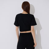 スクエアバックルショートスリーブTシャツ / TOP(9367) Square Buckle Short Sleeve T-shirt