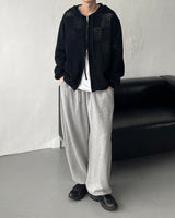 ノアール２wayフードジップアップ / Noir Two-Way Hood Zip-Up (4 colors)