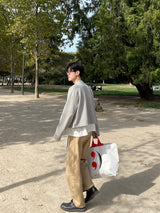 Melange twoway jacket