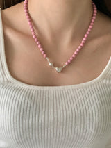 ノッティングピンクネックレス / [925silver] Notting pink Necklace