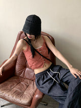 ワコサマーストローバンジーバケットハット / Wako summer straw bungee bucket hat