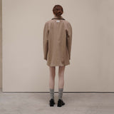 Beige Trench Half Coat