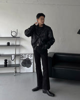 TAP Crack Effect Suede Jacket