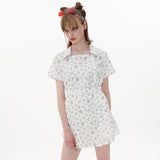 Square Neckline One-piece [Red Flower](Copy) (6593025802358)