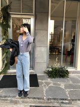 Mute straight denim