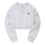 キルシードゥードゥルチェリークロップ丈トレーナー／DOODLE CHERRY CROP SWEAT [LIGHT GRAY (6658897084534)