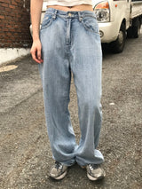 Wander brushed denim pants
