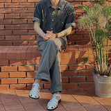 Roll up denim shirts