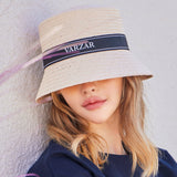 Ribbon paper bucket hat Pink