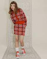 GRANNY SQUARE KNIT MINI SKIRT RED (6691438526582)