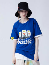 WISH YOU LUCK 1/2 T-SHIRT_BLUE (6582789242998)