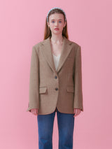 CLASSIC HERRINGBONE JACKET_BEIGE (6612506280054)