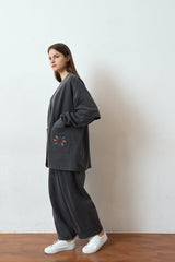 SOLAR PIGMENT BALLOON SWEAT PANTS (Charcoal) / ソーラーピグメントバルーンスウェットパンツ