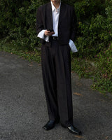 CR pint fake denim wide slacks (1 color)