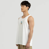 アイスクリームプリントスリーブレスTシャツ / ICE CREAM PRINTING SLEEVLESS T-WHITE