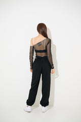 サムホールシルクロップTシャツ / TOP(9330) Thumbhole Siru Crop Tee