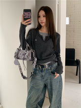 ロゴレイヤード長袖Tシャツ