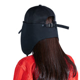 EAR FLAP BALL CAP BLACK / COTTON FLAP